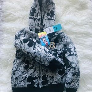 Disney Mickey plush kids jacket with hoodie